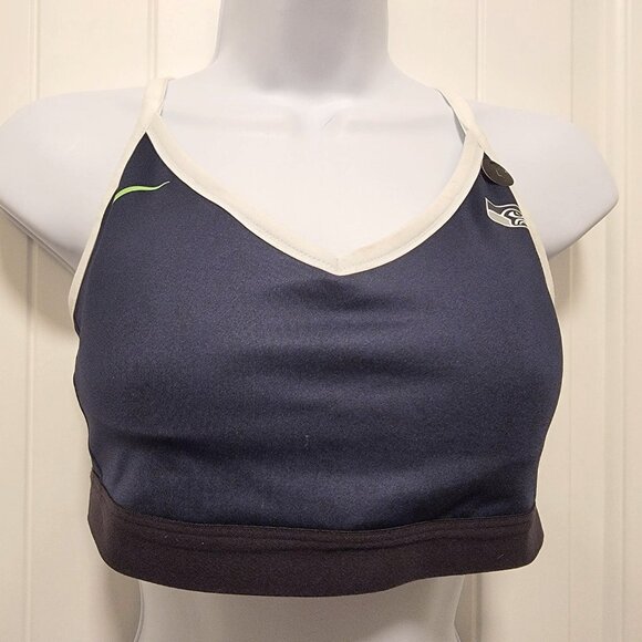 NWT NIKE SEAHAWK NFL Sports Bras Size Large - Picture 1 of 9